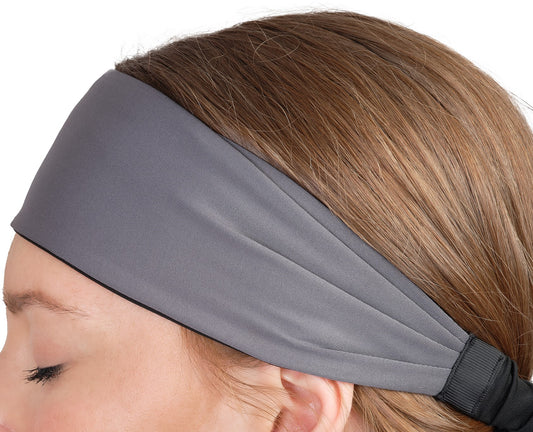 Grey/Black Reversible Headband