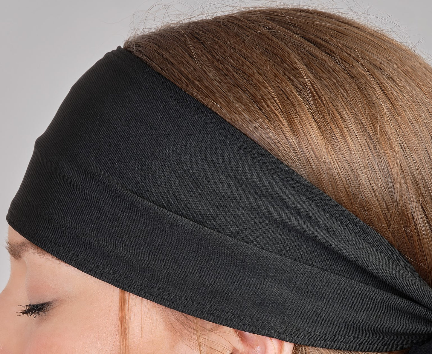 Black Headband (wide) with silicon strip